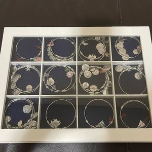 Months of the year bracelets and case.